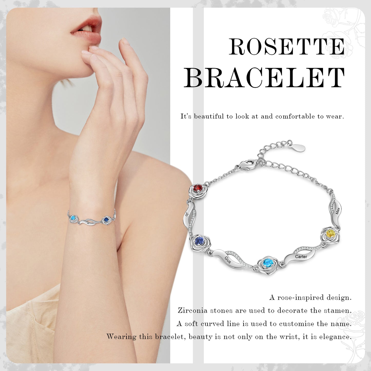 Rose Flower Bracelet