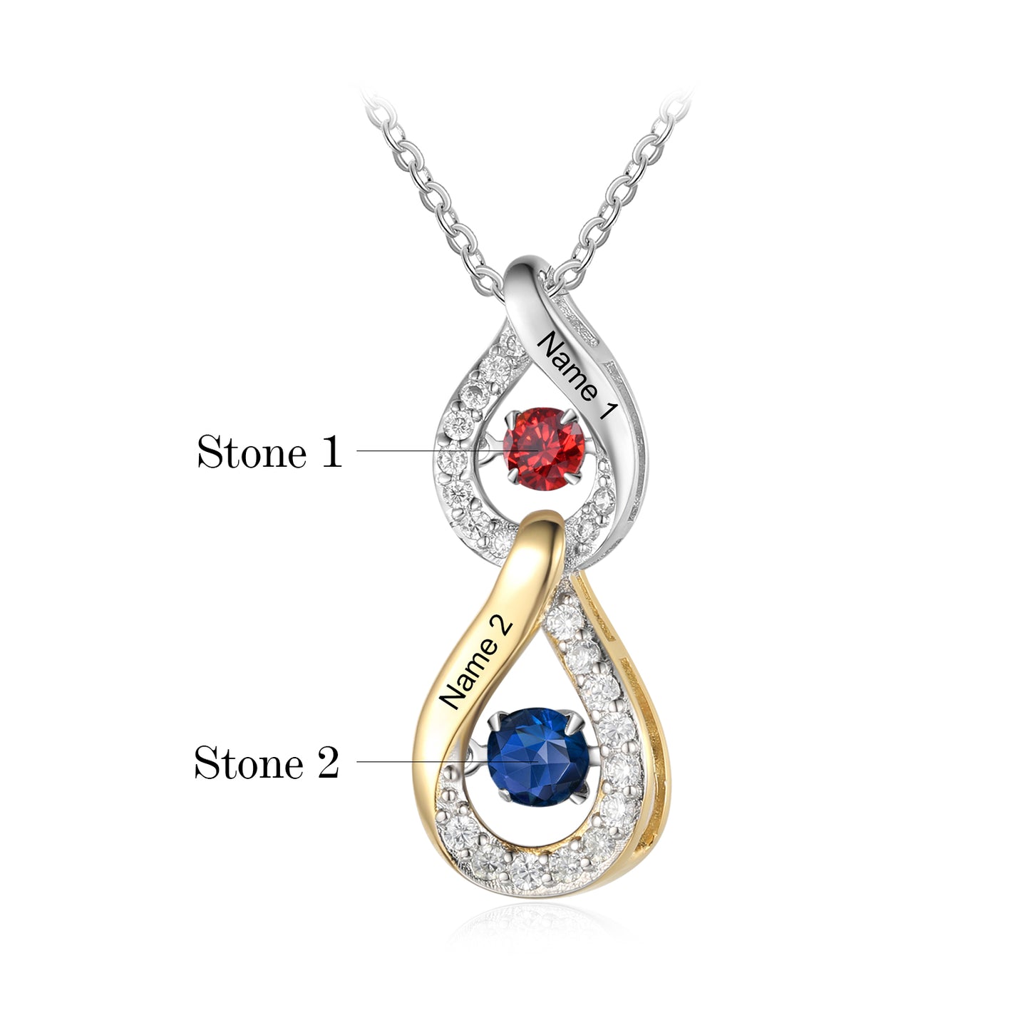 Custom Birthstone Pendant Necklace