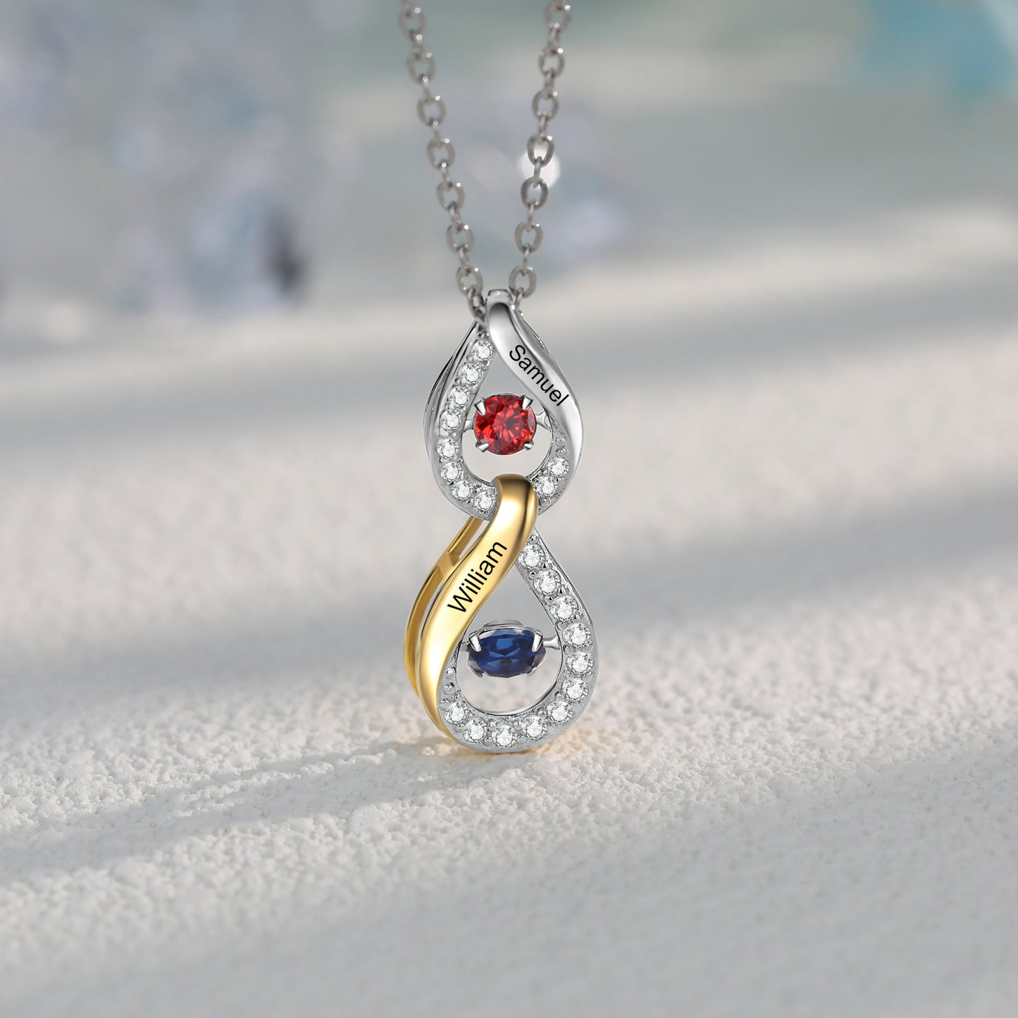 Custom Birthstone Pendant Necklace