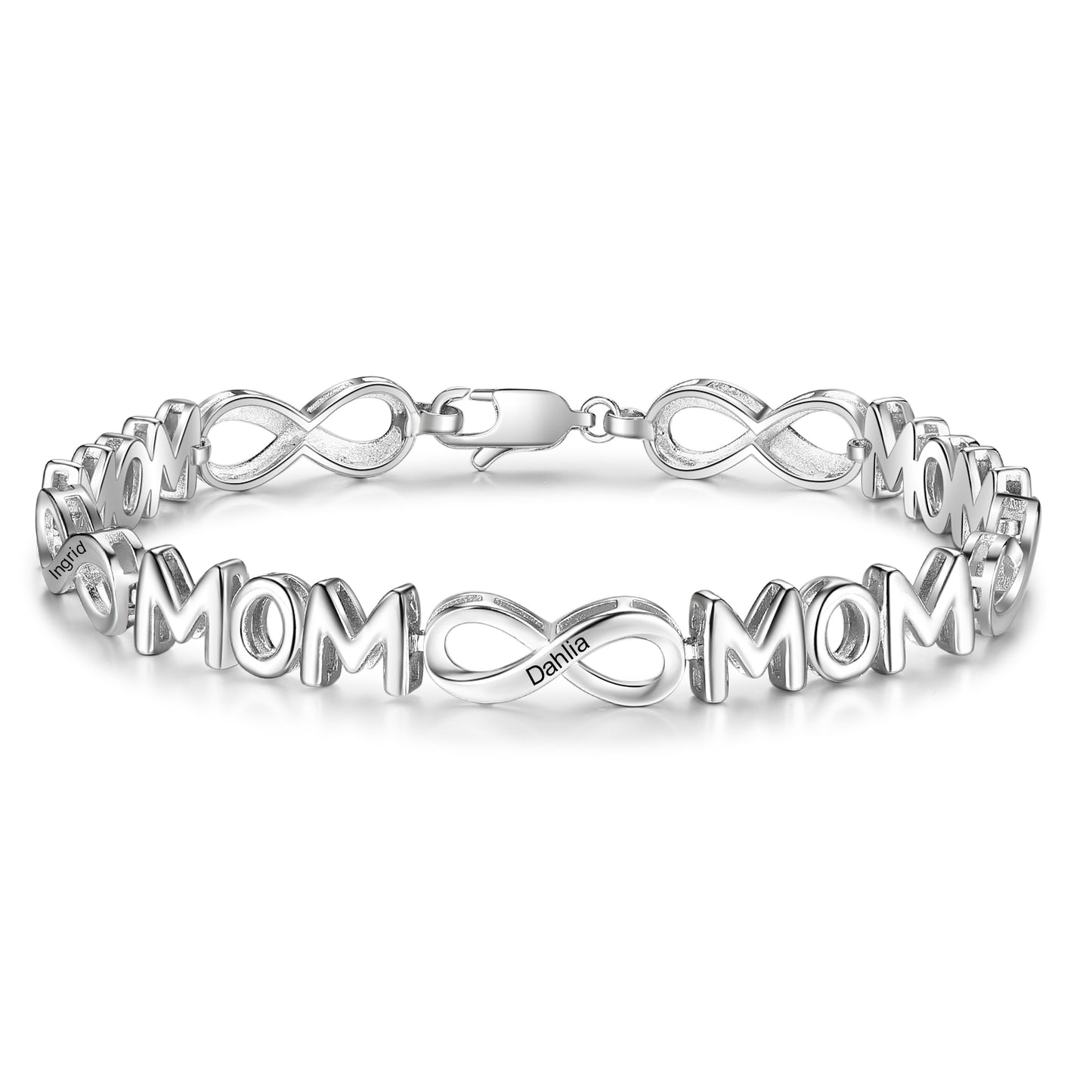 Custom Name Infinity Bracelet with MOM