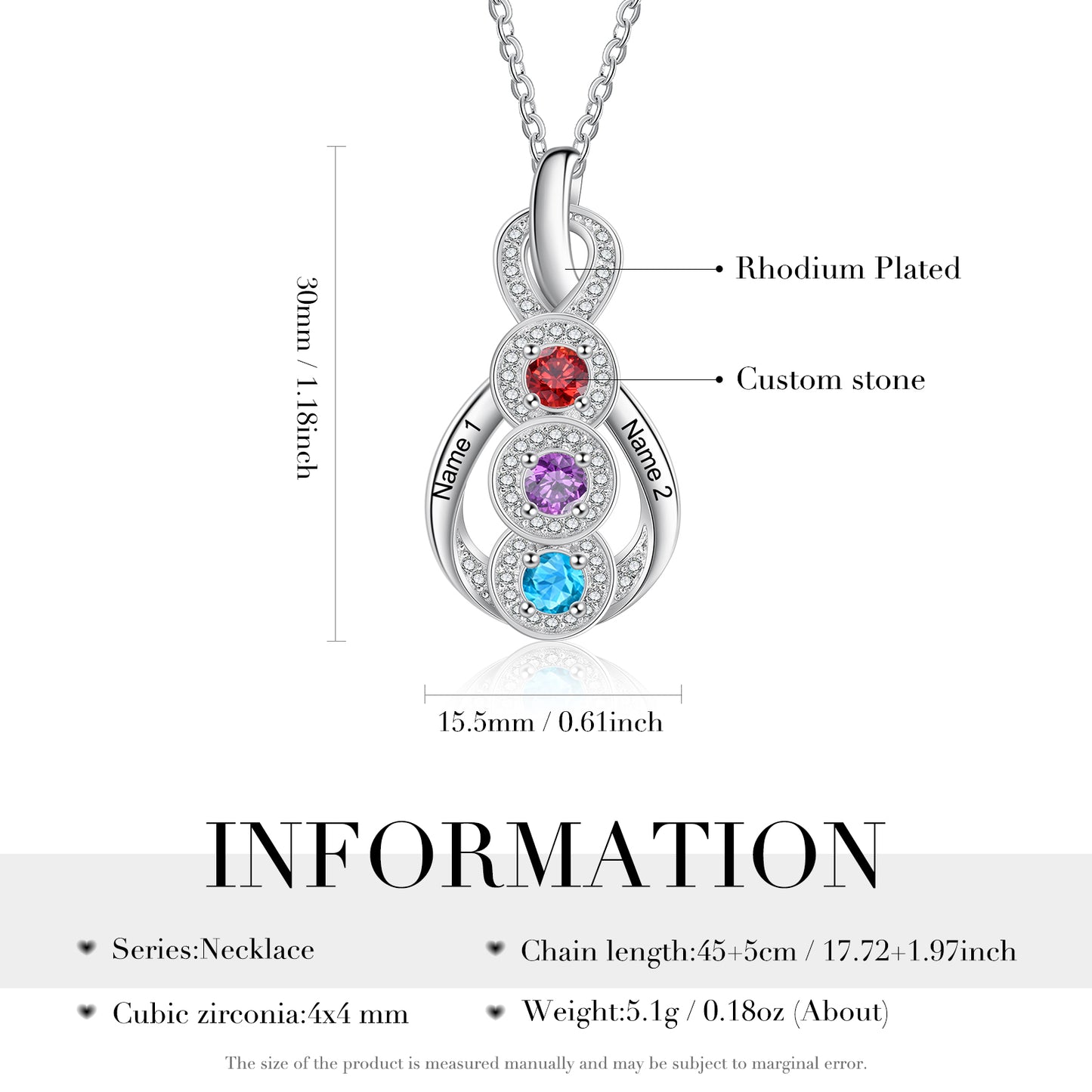 Personalized Birthstone Necklace