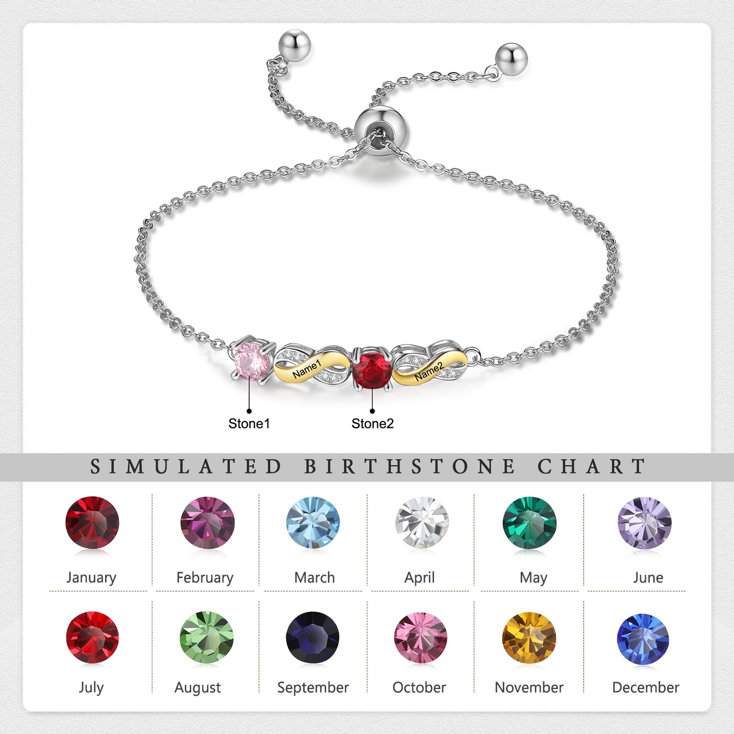 Custom Birthstone Bracelet