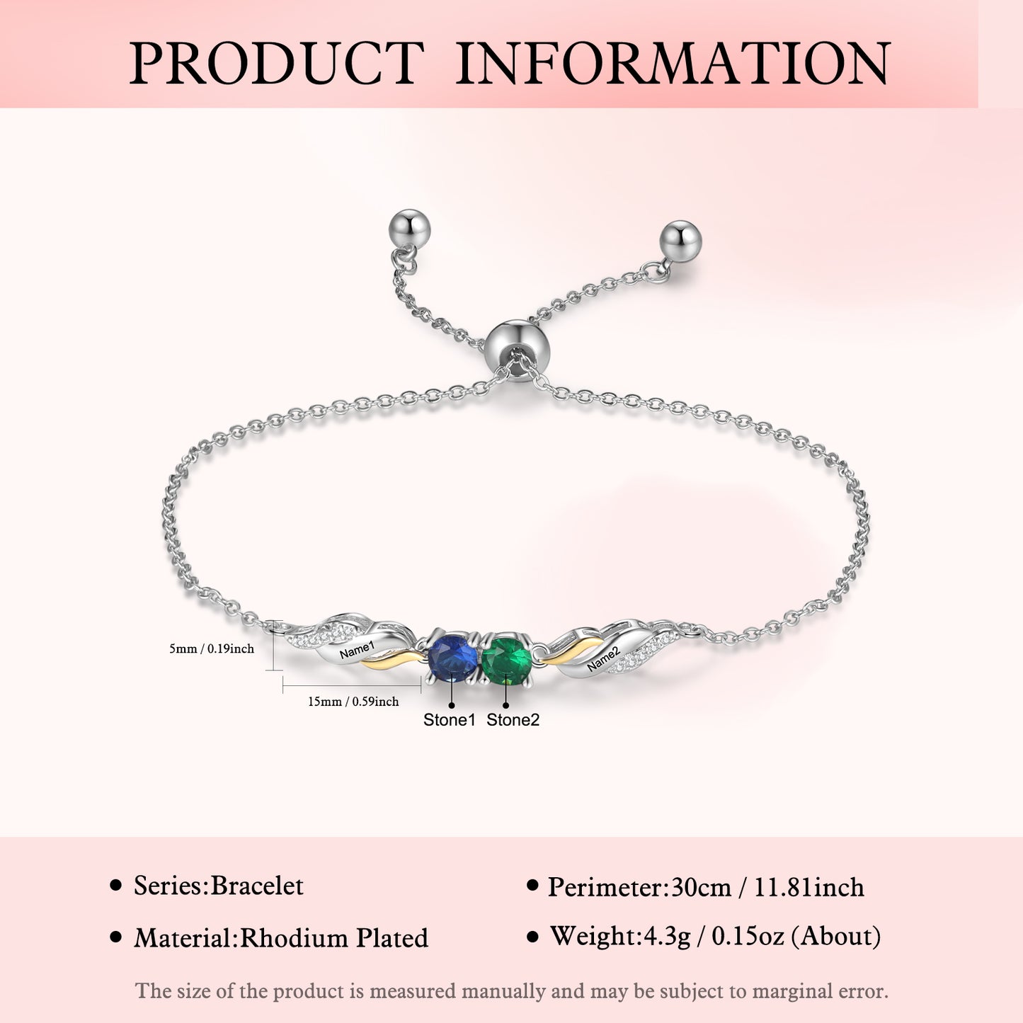 Personalized Birthstone Bracelet