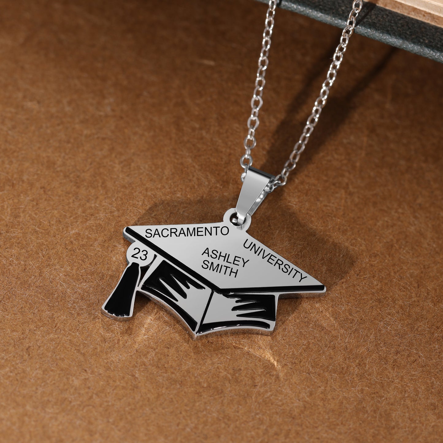 Custom Graduation Hat Necklace