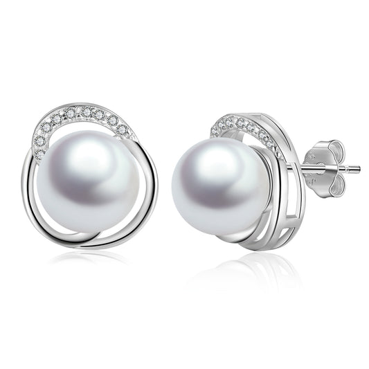 Fashion Rhodium Plated Earrings