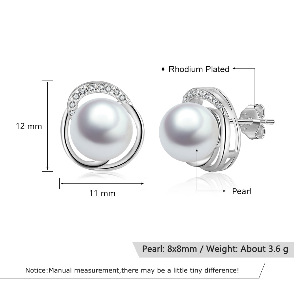 Fashion Rhodium Plated Earrings