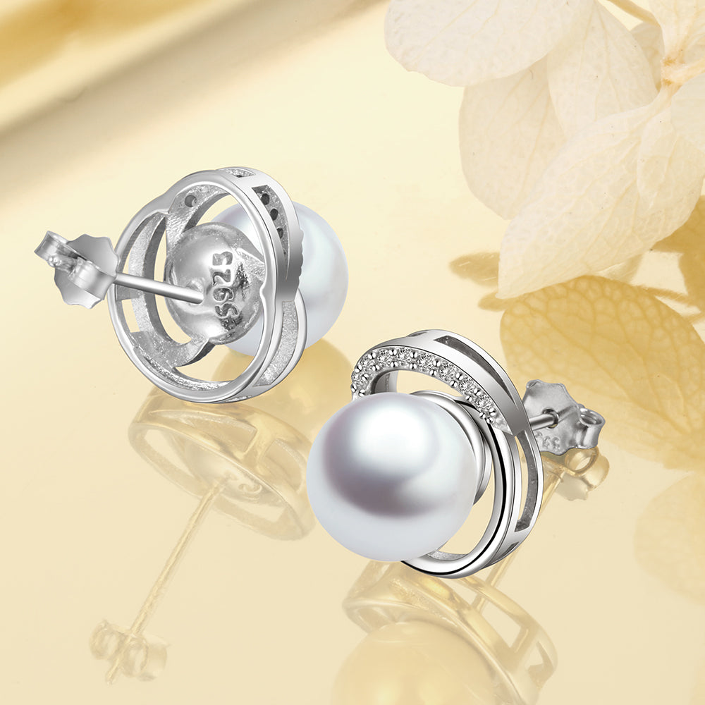 Fashion Rhodium Plated Earrings