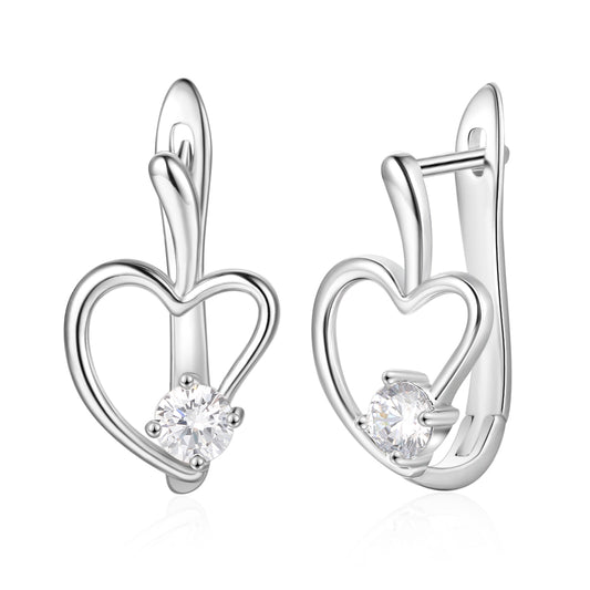 Fashion Rhodium Plated Earrings