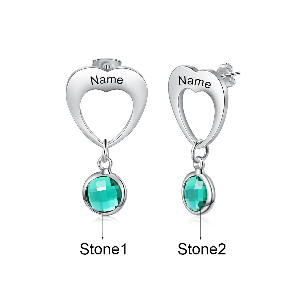 Stainless Steel Birthstone Earrings