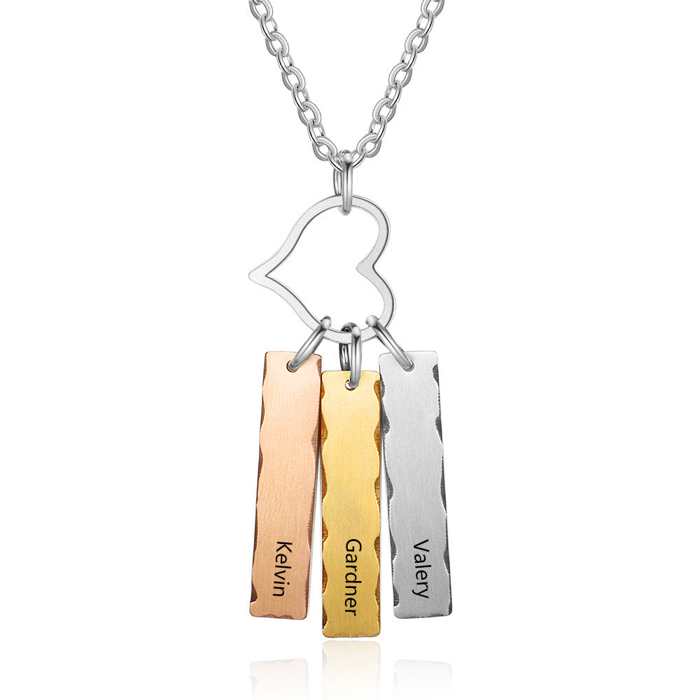 Engraved Stainless Steel Necklace