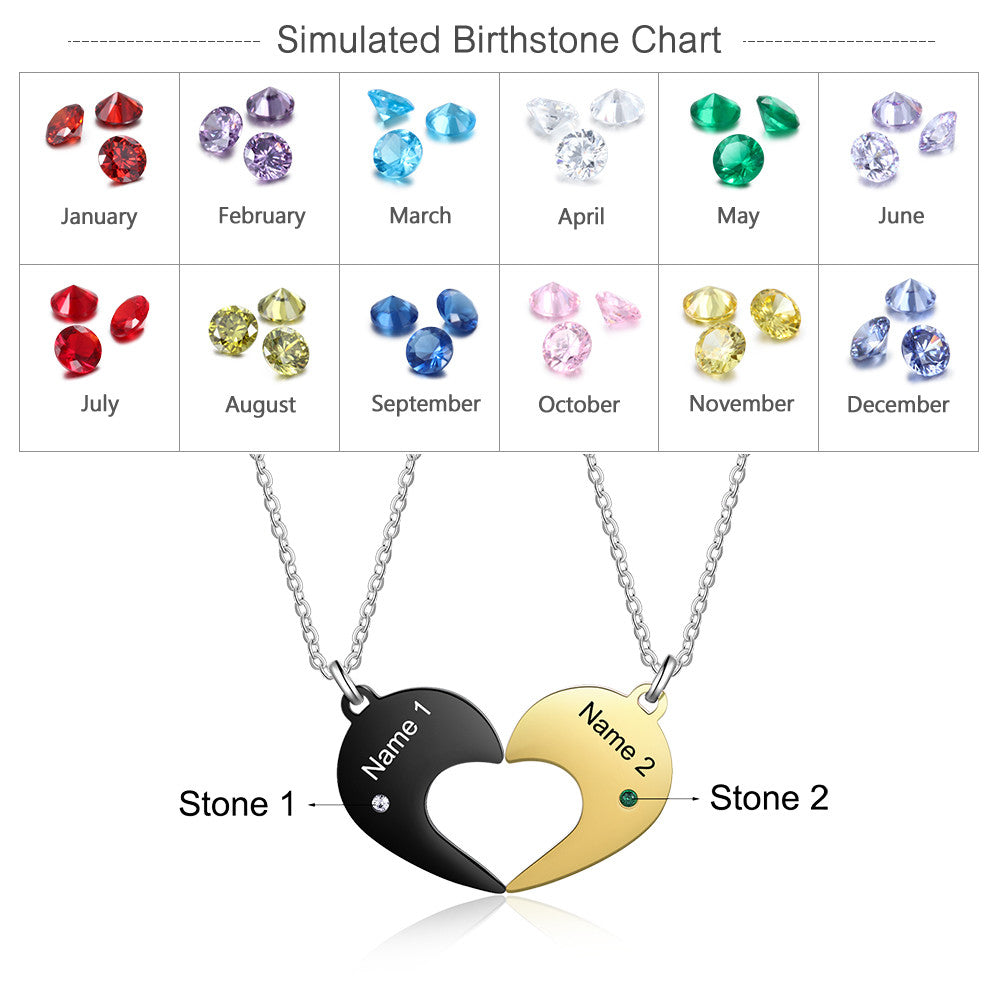 Birthstone Personalized Stainless Steel Necklace