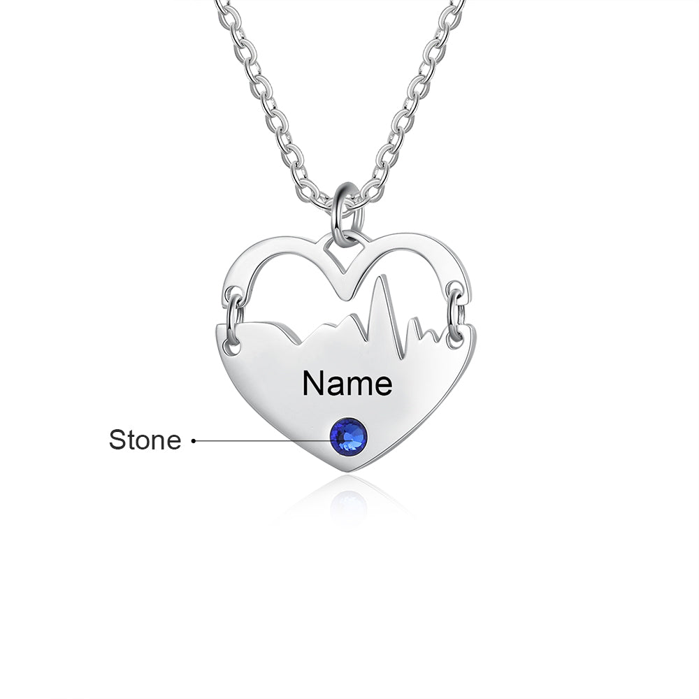 Personalized Stainless Steel Heart Necklace - iYdr