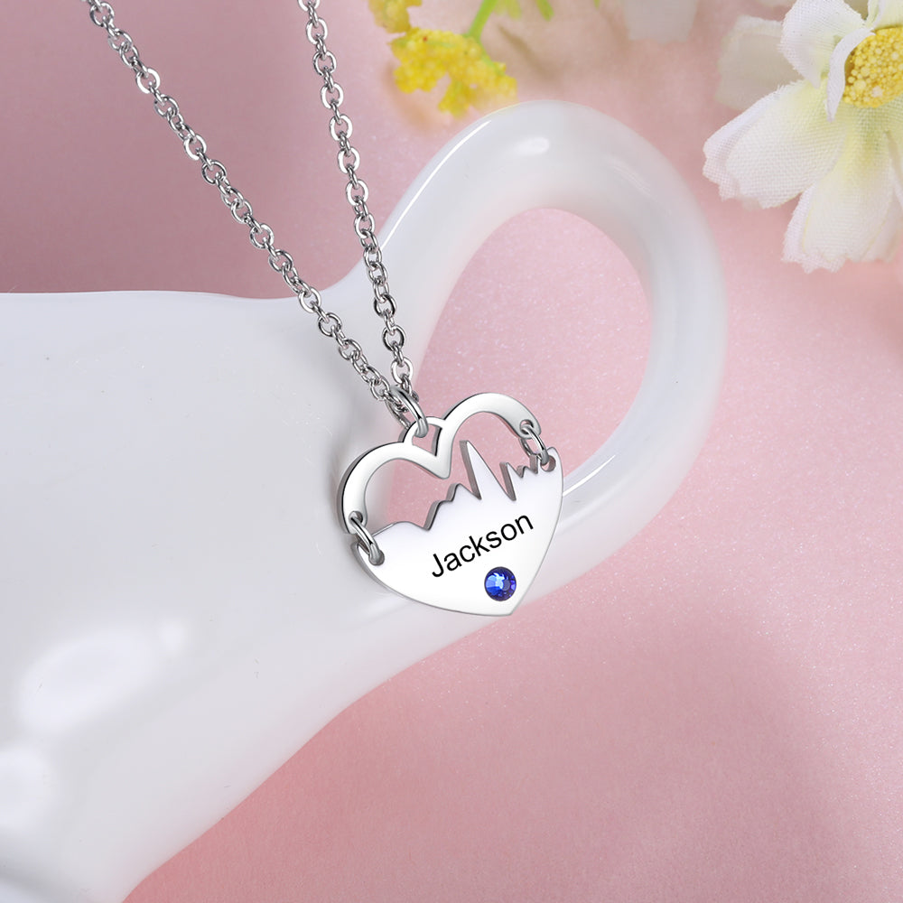 Personalized Stainless Steel Heart Necklace - iYdr