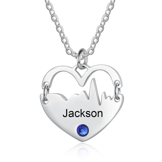 Personalized Stainless Steel Heart Necklace - iYdr