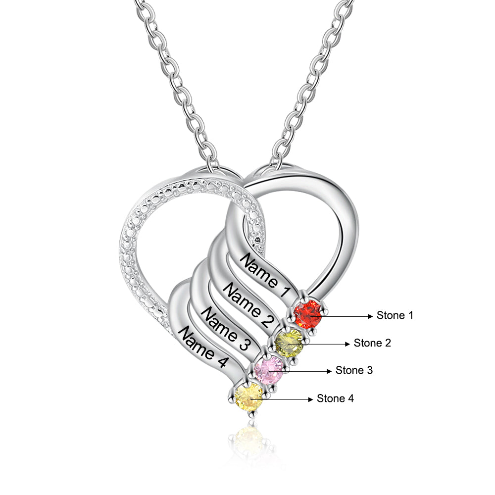 Rhodium Plated Heart Necklace - iYdr