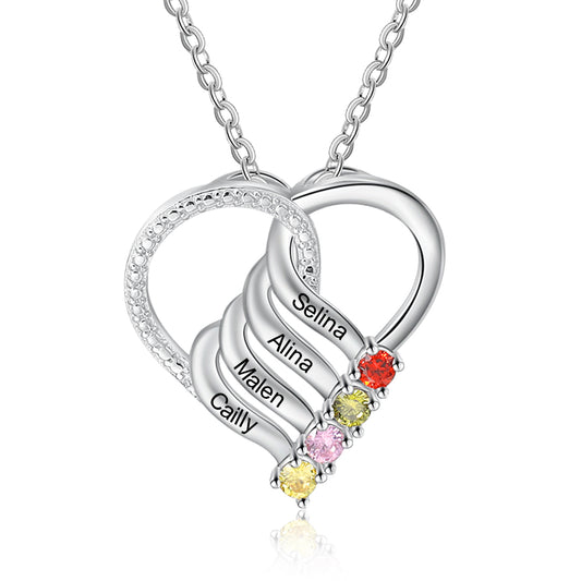 Rhodium Plated Heart Necklace - iYdr