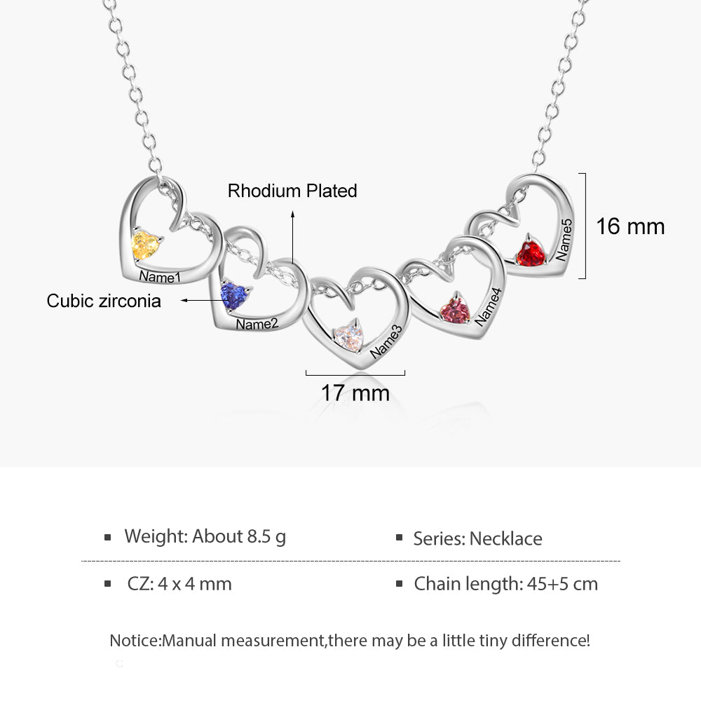 Rhodium Plated Heart Necklace - iYdr