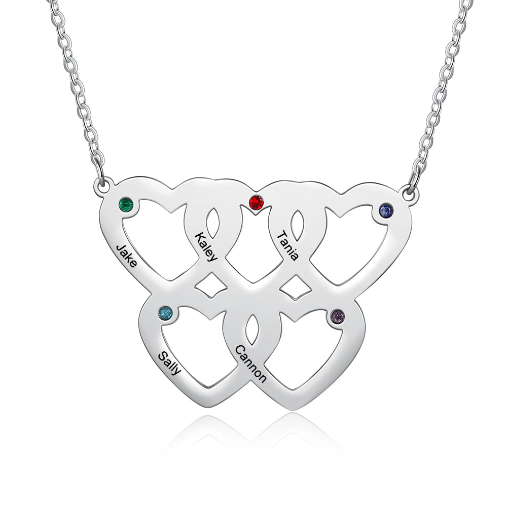 Stainless Steel Birthstone Heart Necklace - iYdr