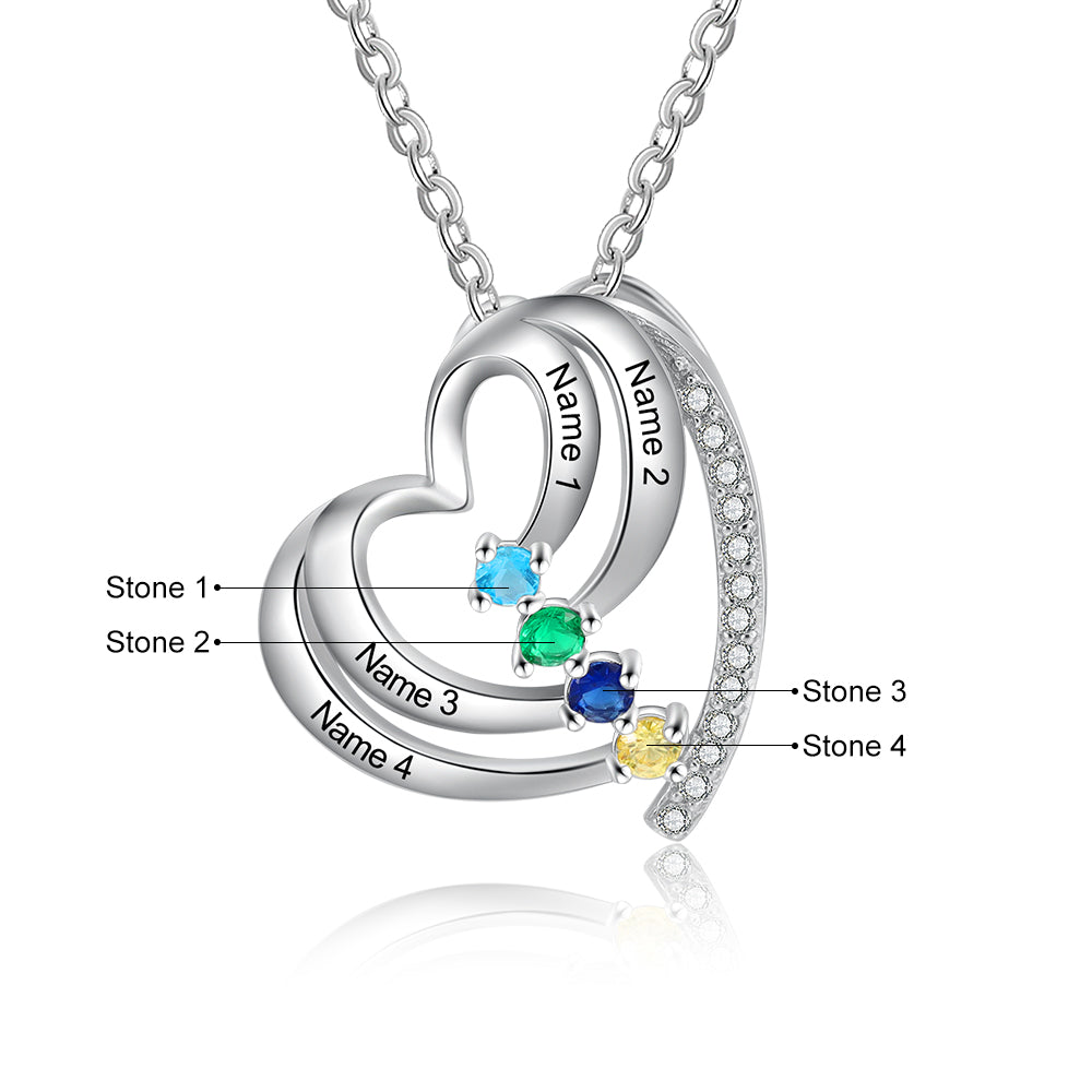 Rhodium Plated Heart Necklace - iYdr