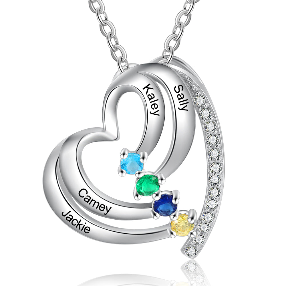 Rhodium Plated Heart Necklace - iYdr