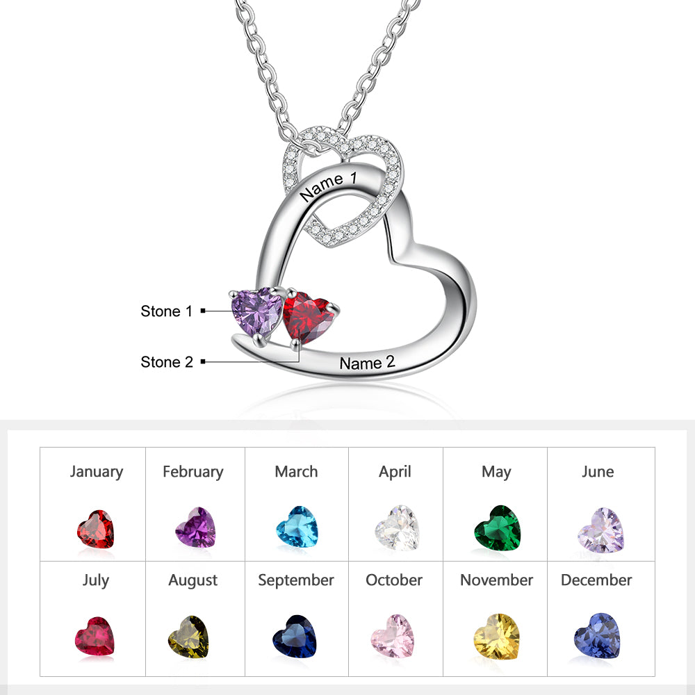 Rhodium Plated Heart Necklace - iYdr