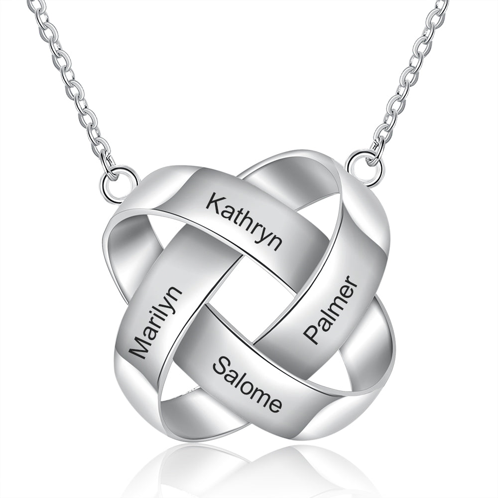 Personalized Rhodium Plated Necklace