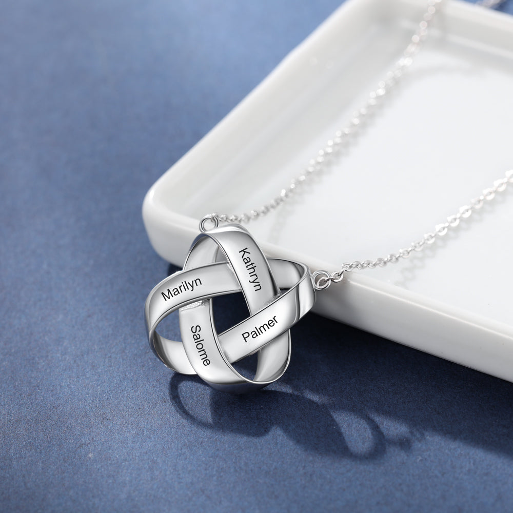 Personalized Rhodium Plated Necklace