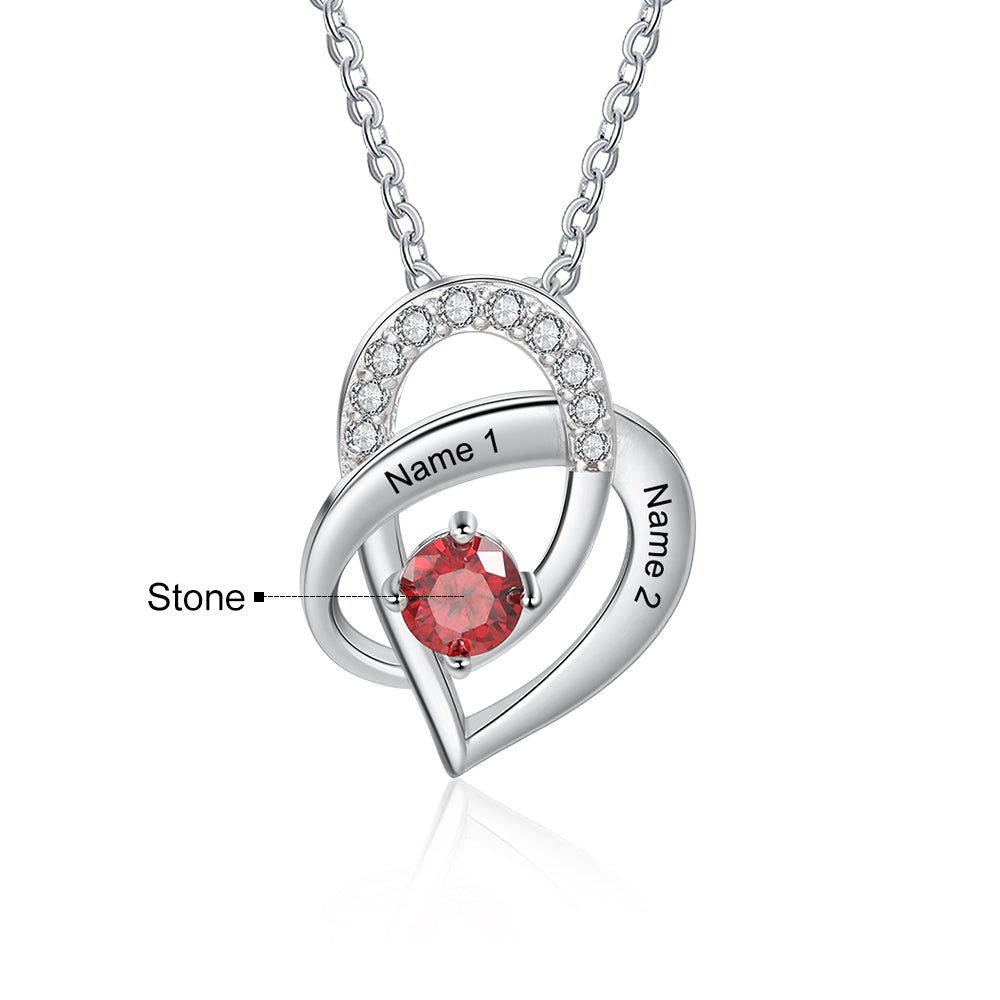 Rhodium Plated Heart Necklace - iYdr