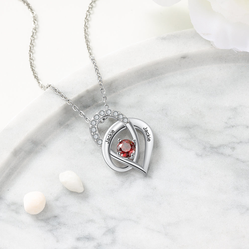 Rhodium Plated Heart Necklace - iYdr