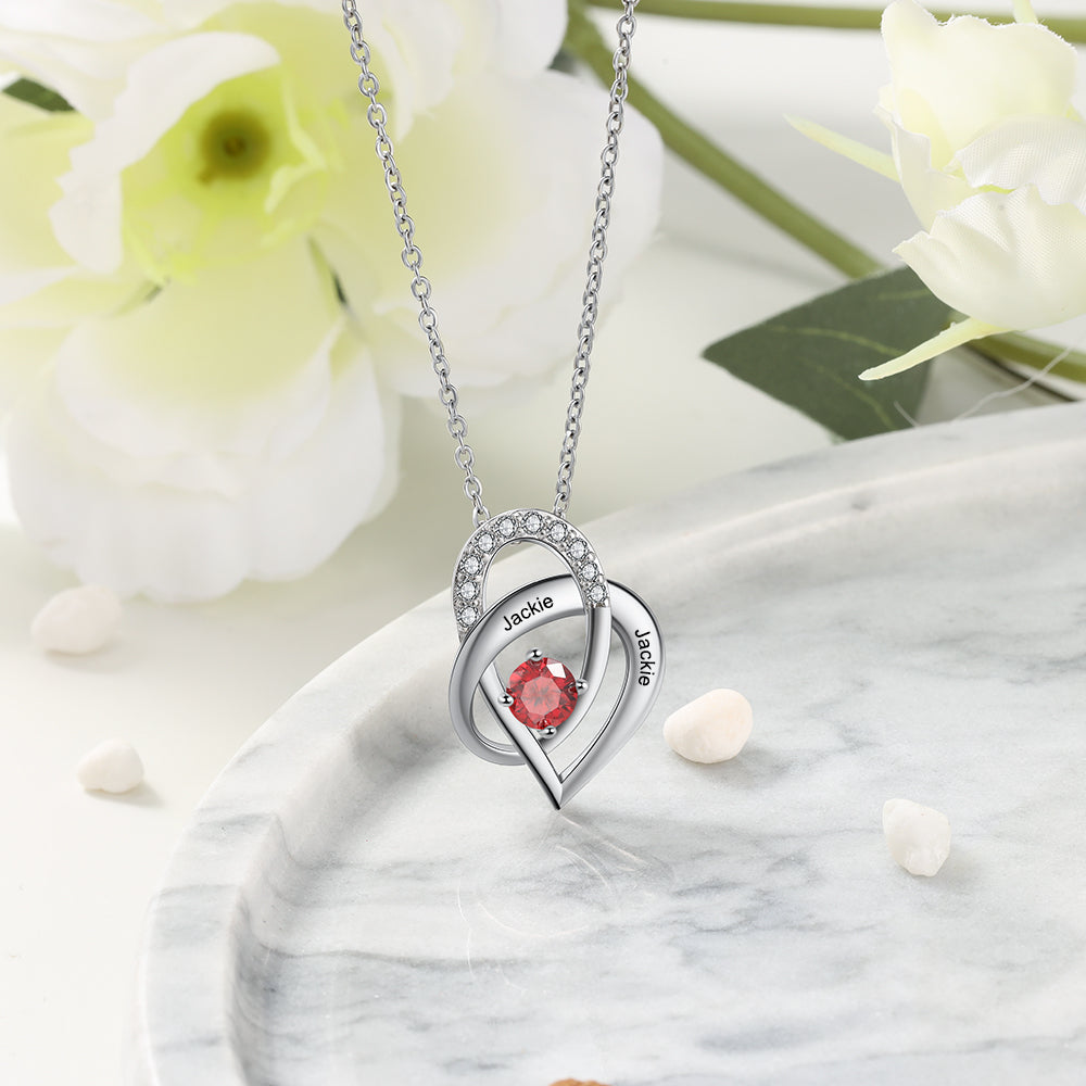 Rhodium Plated Heart Necklace - iYdr