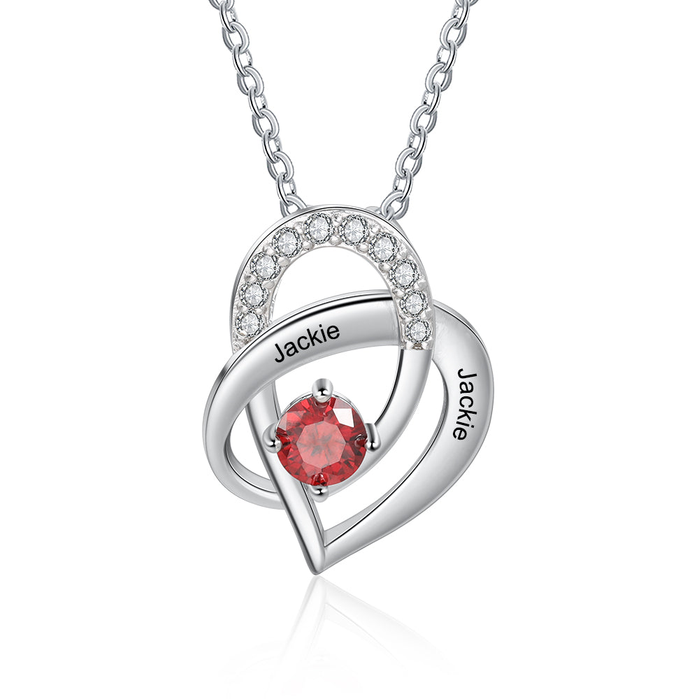 Rhodium Plated Heart Necklace - iYdr