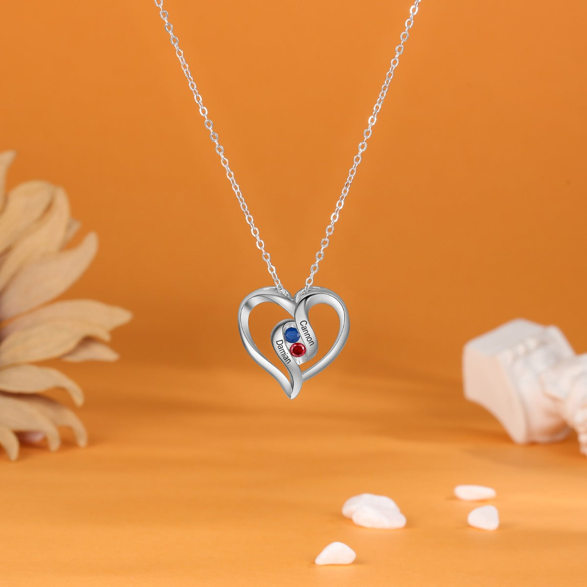 Rhodium Plated Heart Necklace - iYdr