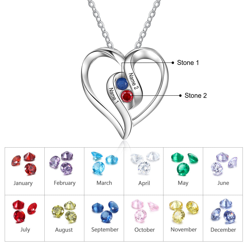 Rhodium Plated Heart Necklace - iYdr