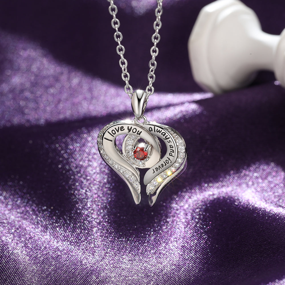 Rhodium Plated Heart Necklace - iYdr