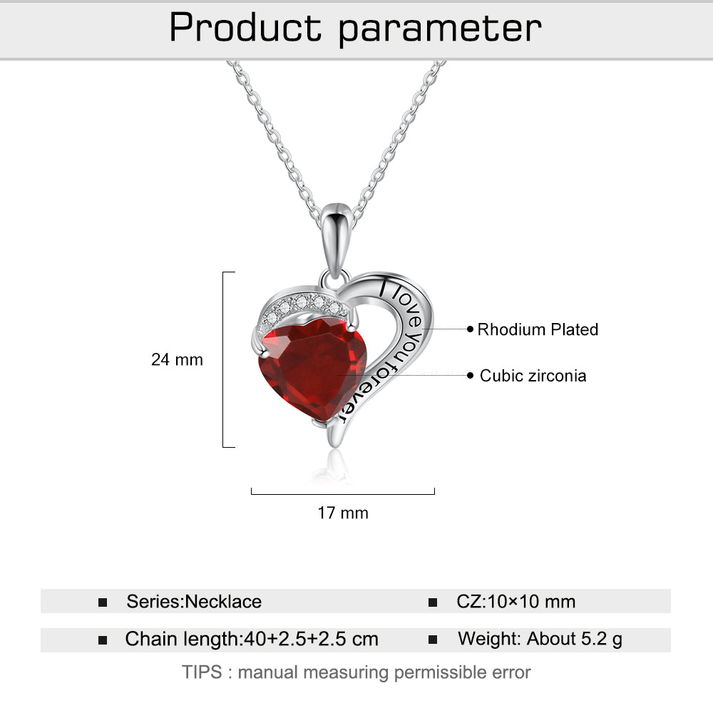 Rhodium Plated Heart Necklace - iYdr