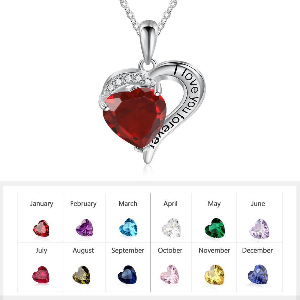 Rhodium Plated Heart Necklace - iYdr