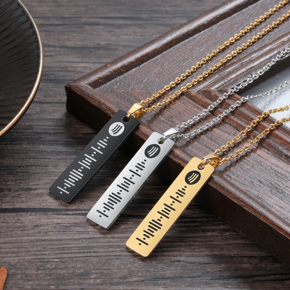 Personalized Stainless Steel Spotify Code Necklace