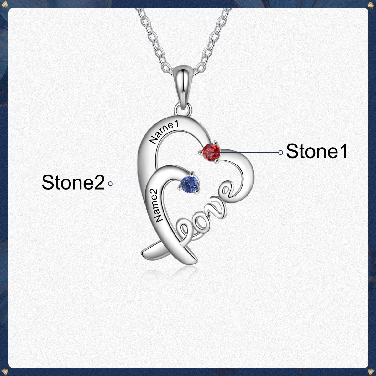 S925 Silver LOVE Heart Necklace - iYdr