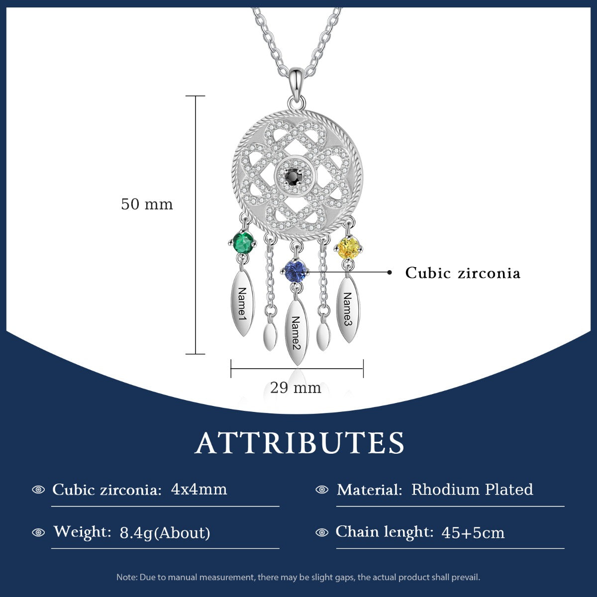 Personalized Dreamcatcher Evil Eye Necklace - iYdr