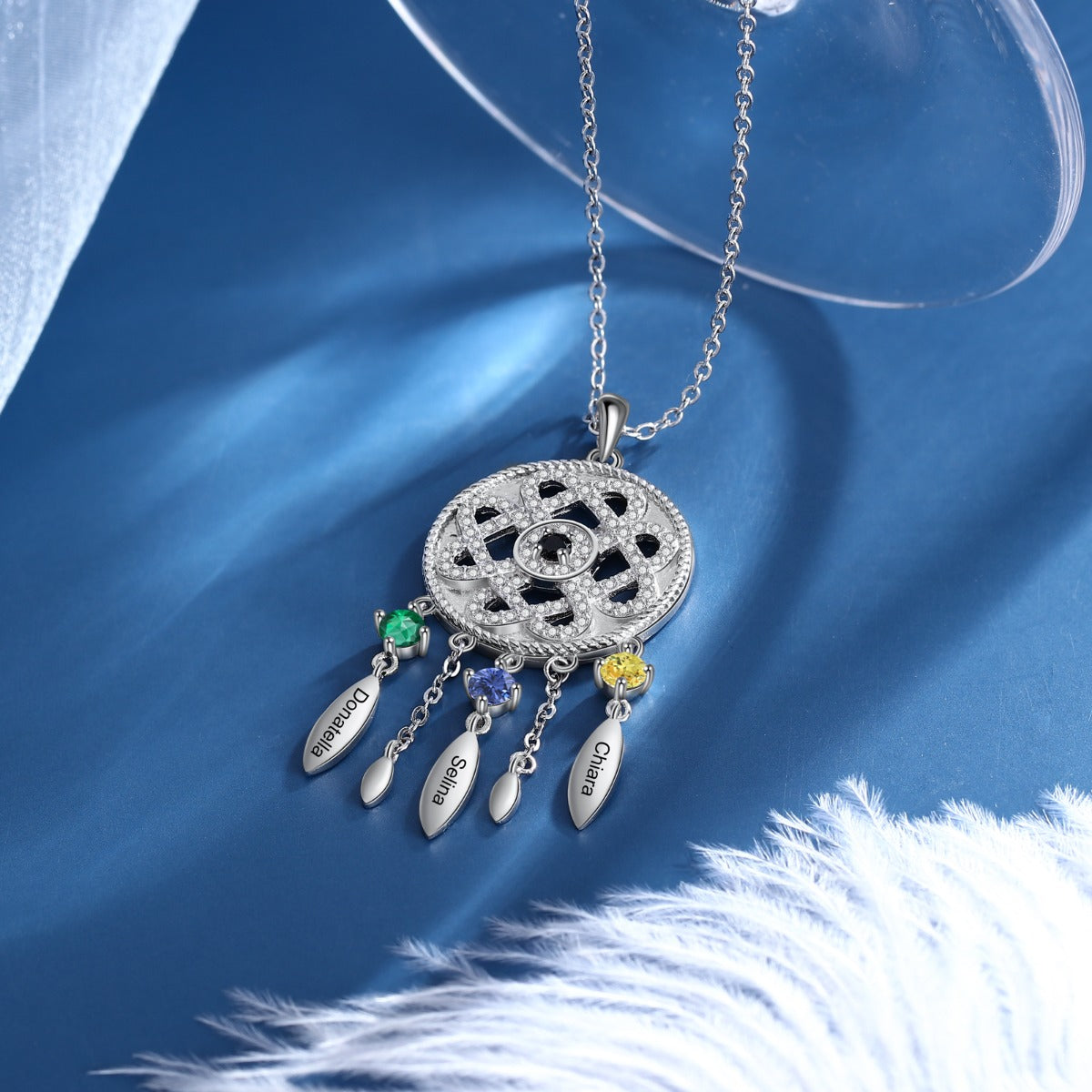 Personalized Dreamcatcher Evil Eye Necklace - iYdr