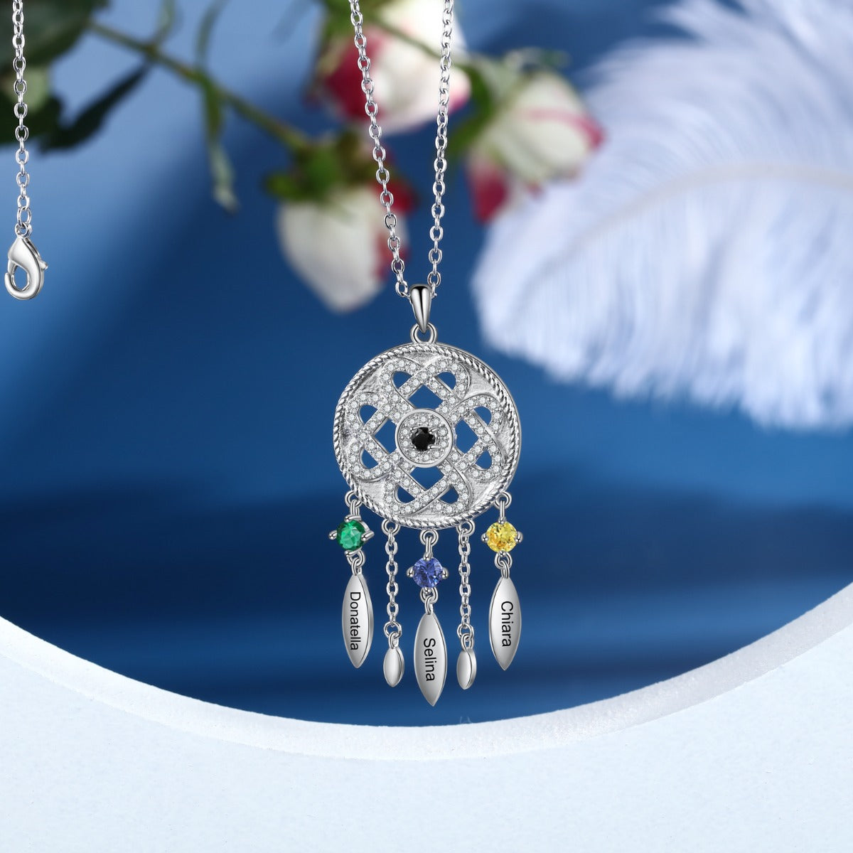 Personalized Dreamcatcher Evil Eye Necklace - iYdr