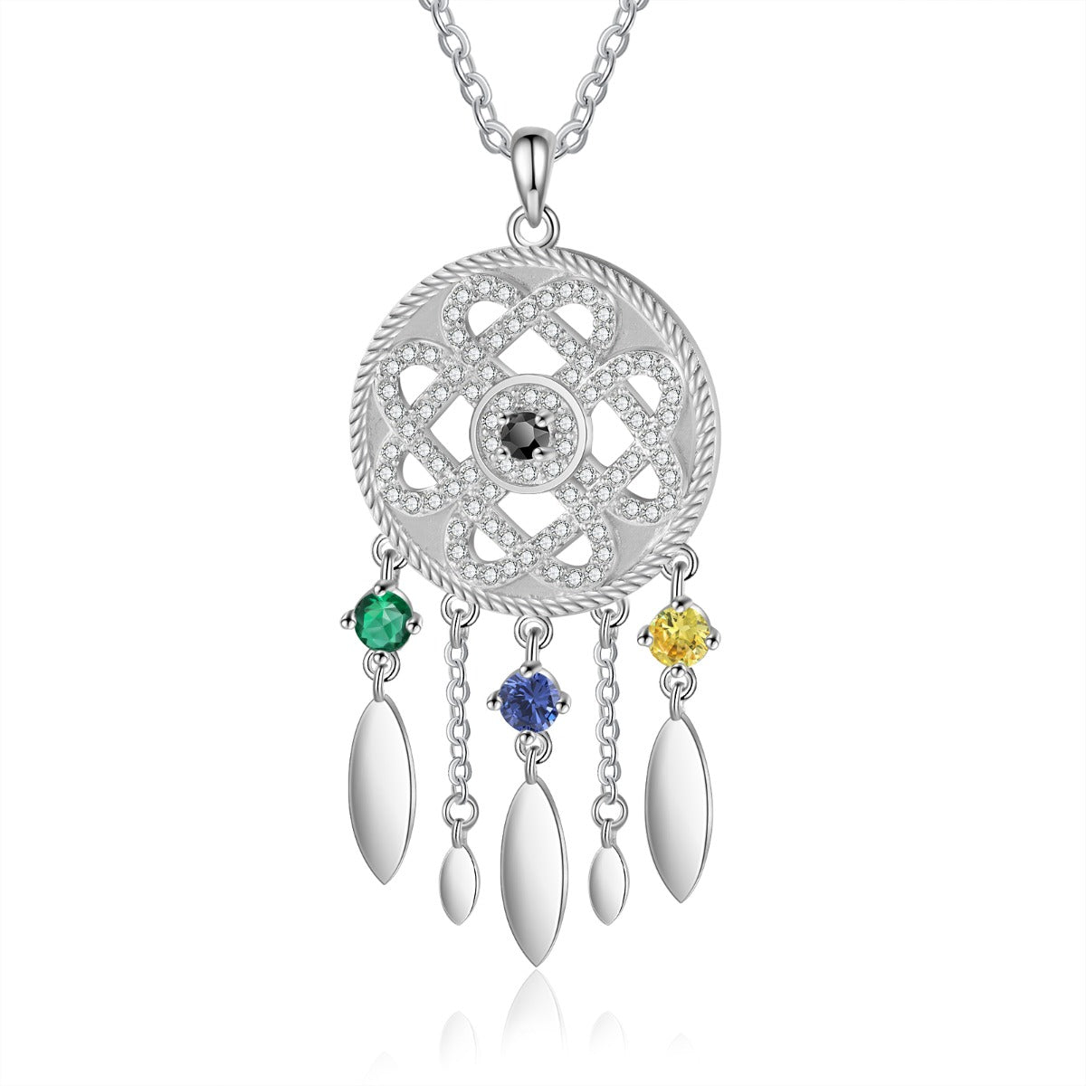 Personalized Dreamcatcher Evil Eye Necklace - iYdr