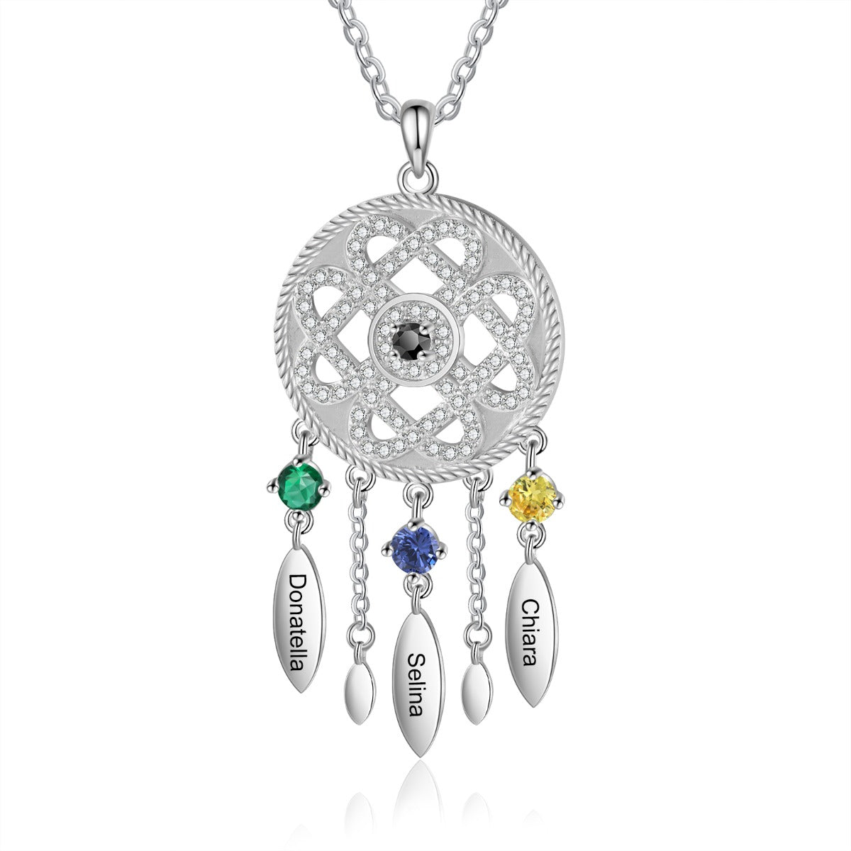 Personalized Dreamcatcher Evil Eye Necklace - iYdr