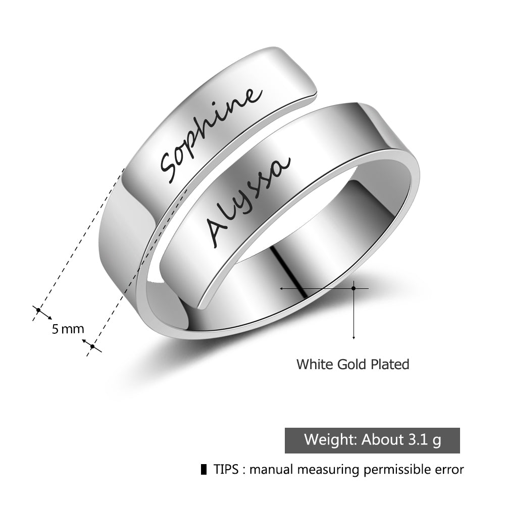 Engraved Personalized Opening Ring