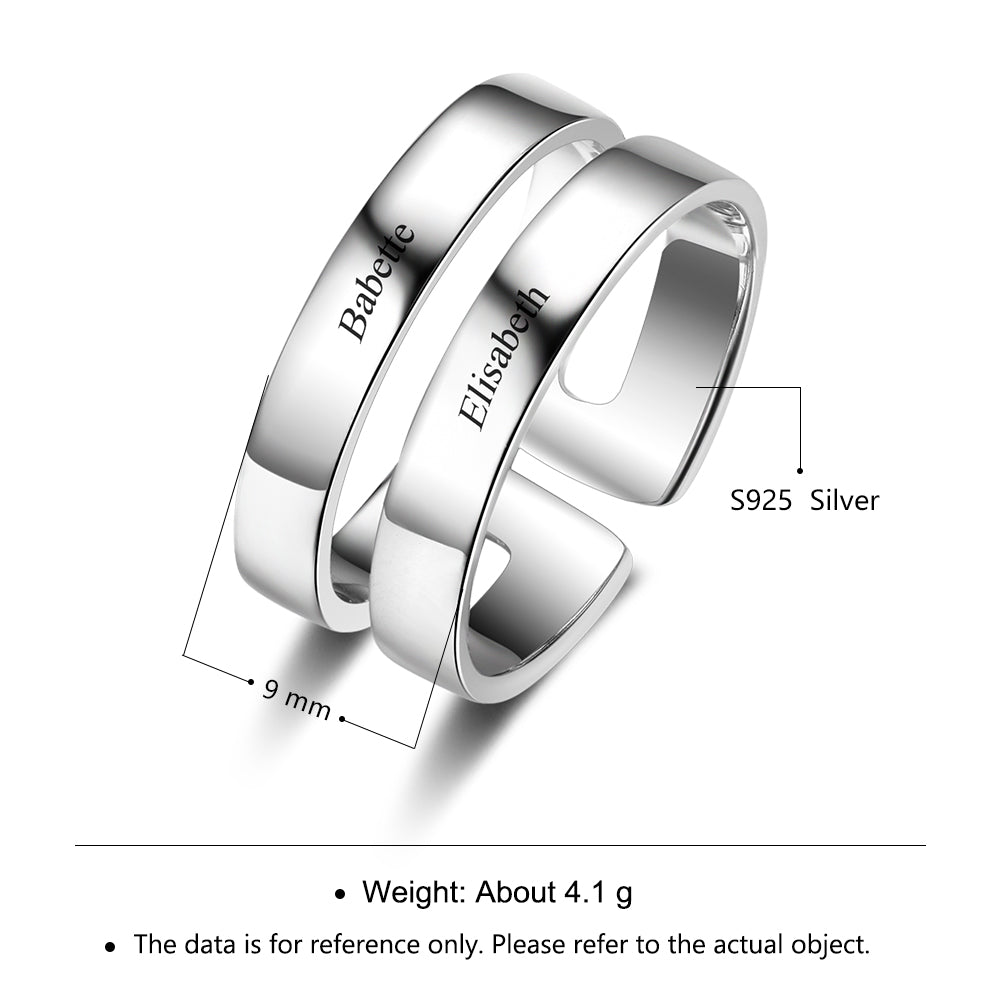 Engraved Stainless Steel Ring