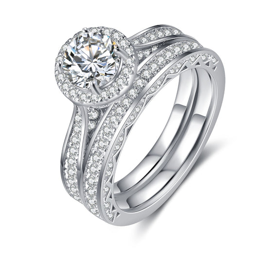 Moissanite S925 Silver Couple Ring - iYdr