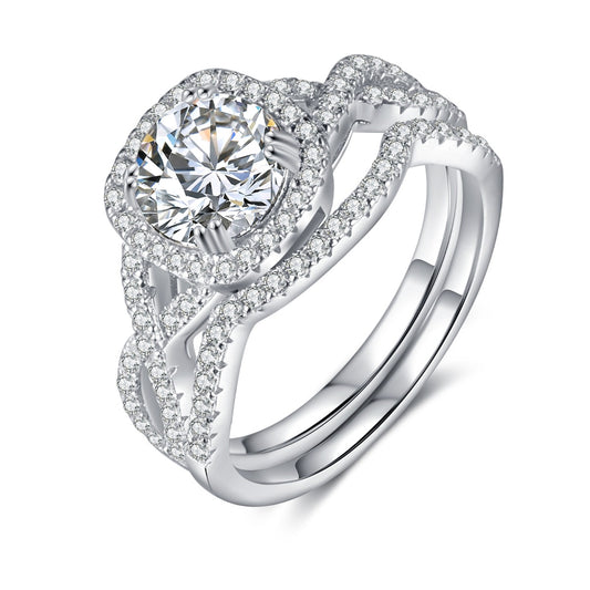 Moissanite S925 Silver Couple Ring - iYdr