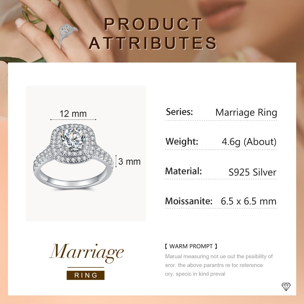 Moissanite S925 Silver Ring - iYdr